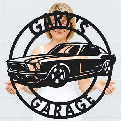 Custom Garage Workshop Metal Sign Personalized Tool Name Wall Art for Car Truck Mechanic Shop Decor Durable Steel Sign for Dad Husband Men’s Auto Workspace or Fence