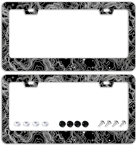 Topographic Map License Plate Frames