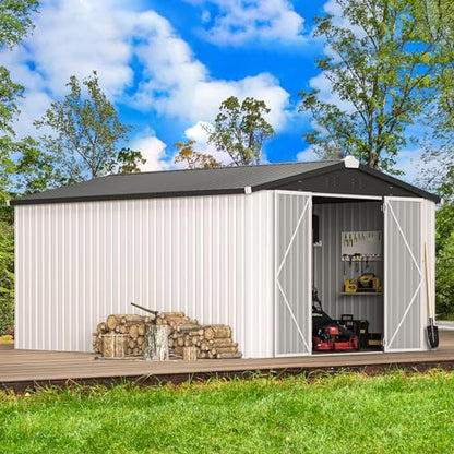 10' x 14' Waterproof Metal Outdoor Storage Shed