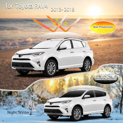 8pcs Thicken Sun Shades for Toyota RAV4 2013 (8 Count)