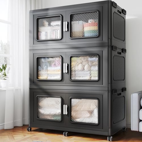900 Qt Extra Large Stackable Storage Bin with Lids (3 Count)