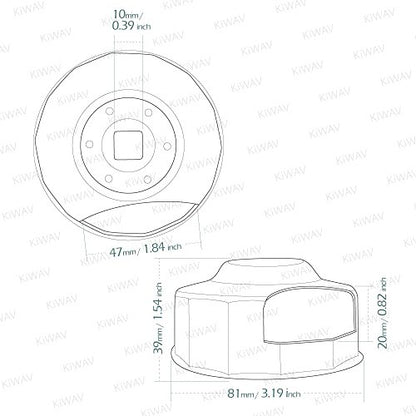 Oil Filter Cap Wrench Tool compatible for 1984