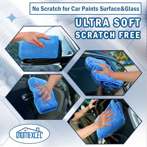 Professional Large Microfiber Car Drying Towels 2 Pack (2 Count)