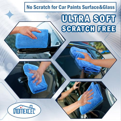 Professional Large Microfiber Car Drying Towels 2 Pack (2 Count)