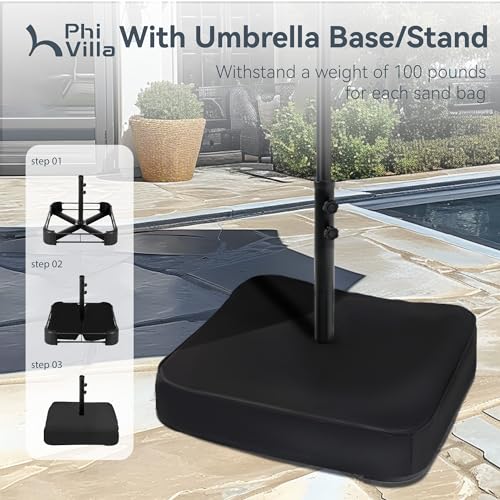 15ft Large Outdoor Patio Umbrella with Base Included