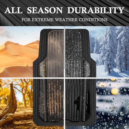 Heavy Duty Rubber Car Mats Metallic