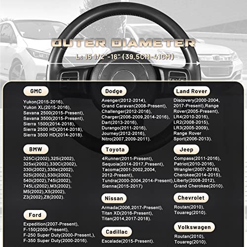 Car Steering Wheel Cover 15.5"