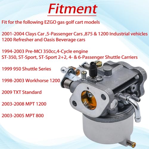 Golf Cart Carburetor Fit for EZGO Golf Cart Gas Car 350cc for Robin TXT