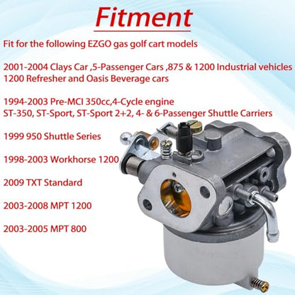 Golf Cart Carburetor Fit for EZGO Golf Cart Gas Car 350cc for Robin TXT
