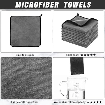 40 Pcs Gray Microfiber Towels (40 Count)
