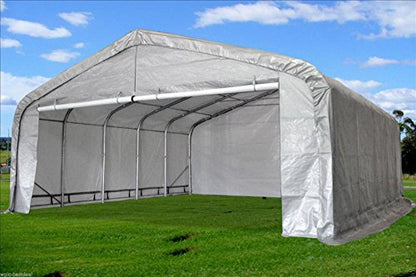 20'x22' Heavy Duty Carport with Zipper Doors