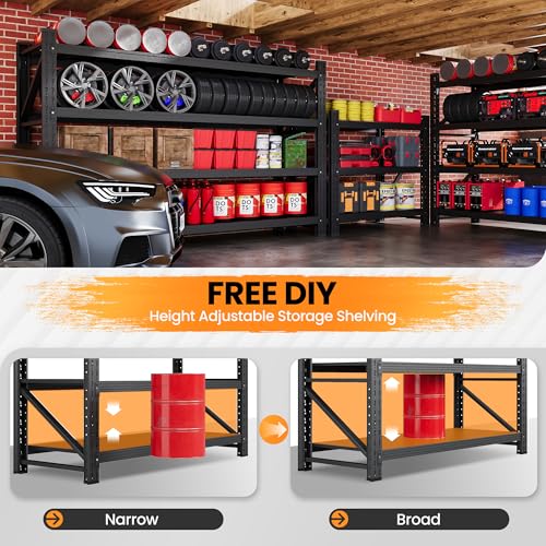 79”W Garage Shelving Heavy Duty