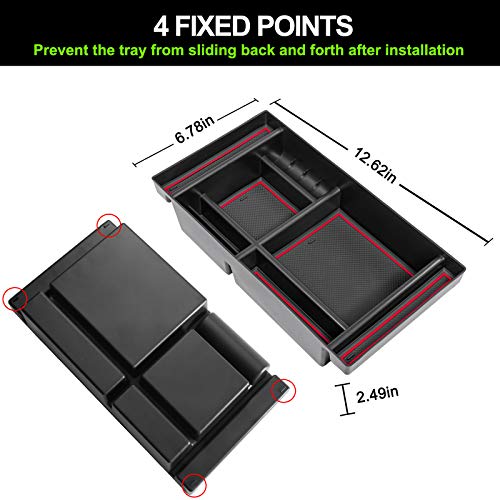 Center Console Organizer for Chevy Silverado & GMC Sierra Red Trim