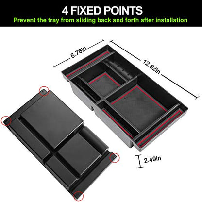 Center Console Organizer for Chevy Silverado & GMC Sierra Red Trim