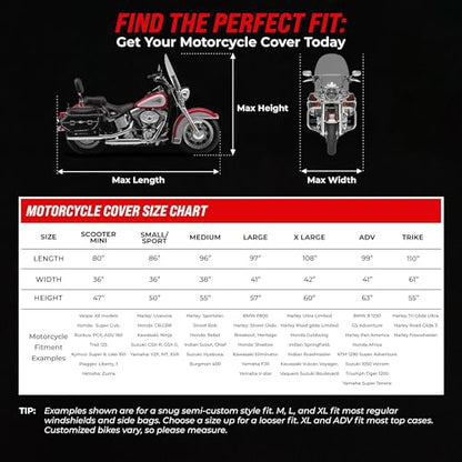 All Season Motorcycle Cover for Mid