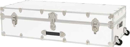 Rhino Trunk & Case Trundle Home Storage & College Trunk With Wheels - 44”x20”x12” - 1500+ lbs Capacity. USA Made Secure Under-Dorm Bed Footlocker for Clothes and Food, and Underbed Shoe Storage Box