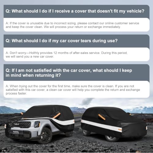 10 Layers SUV Car Cover Custom Fit for Kia Telluride