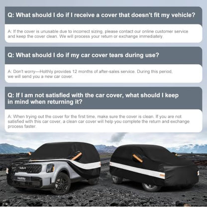 10 Layers SUV Car Cover Custom Fit for Kia Telluride