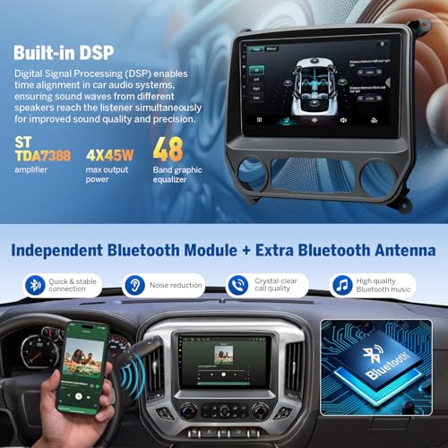 Android 14 Car Stereo for Chevy Silverado GMC Sierra 2014