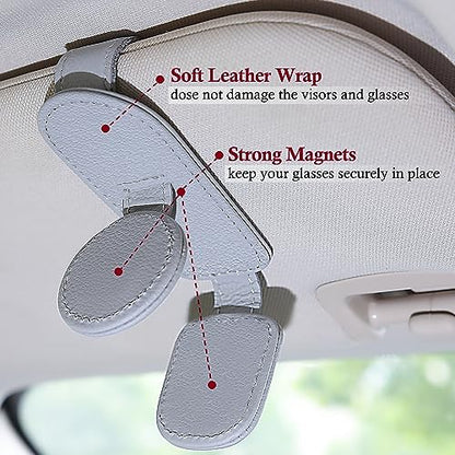 2 Pack Sunglasses Holder for Car Visor