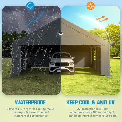 20x20 Heavy Duty Carport Canopy