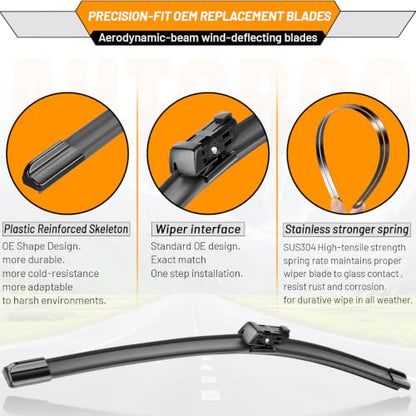 Windshield Wiper Blade Replacement for Audi Q5 SQ5 Q3