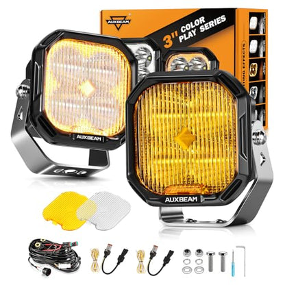 Color Play Series 3 Inch LED Pods Off Road Driving Lights (2 Count)