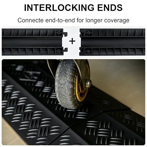 2 Pack Black 40" Cable Ramp 1