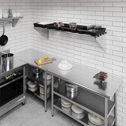 18 in. x 60 in. NSF Stainless Steel Tubular Wall Shelf