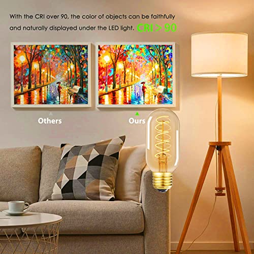 Vintage LED Spiral Filament Bulb T14 (4 Count)