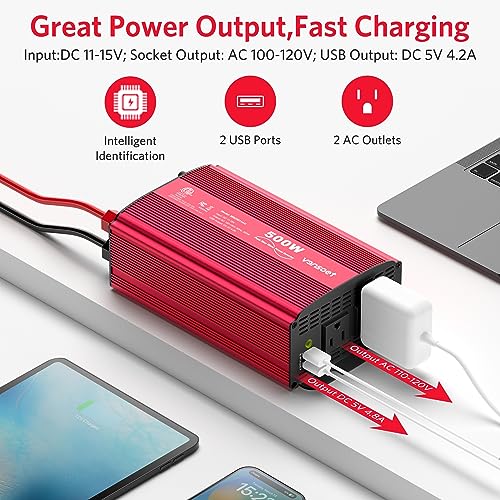 500W Pure Sine Wave Power Inverter