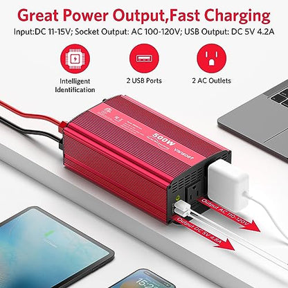 500W Pure Sine Wave Power Inverter