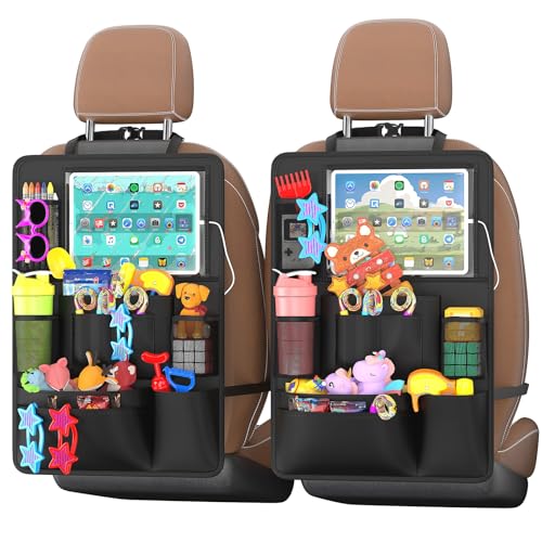 Backseat Car Organizer with Tablet Charging Port for Kids Travel