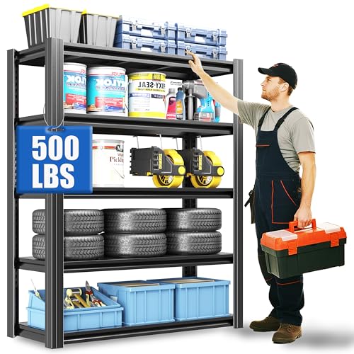 72" H Garage Shelving 2500 LBS Heavy Duty Storage Shelves