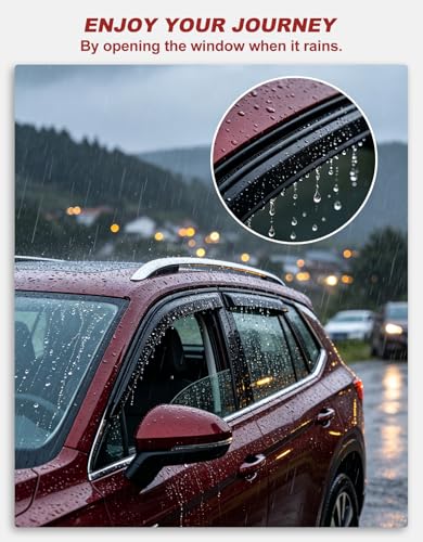 Tape On Window Visors Rain Guards for Toyota RAV4 2019 (6 Count)