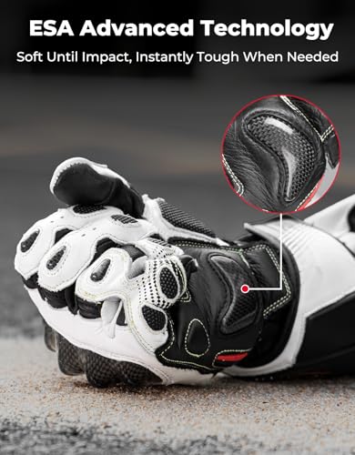 Leather Motorcycle Gloves for Men and Women