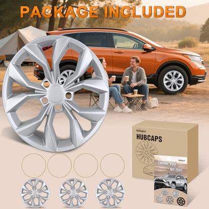 Wheel Cover Hubcaps 17 Inch Compatible with Honda CR (4 Count)