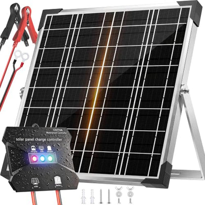 20W 12V Solar Panel Battery Charger Trickle Maintainer Kit