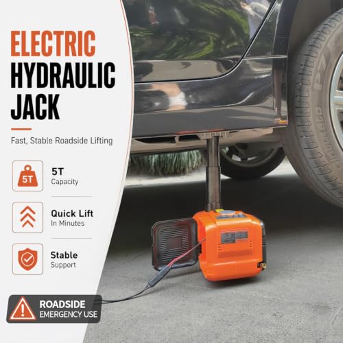 Electric Car Jack Kit 5 Ton 12V with Impact Wrench