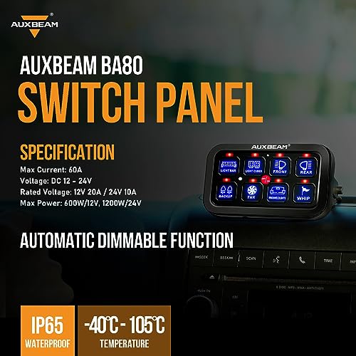 8 Gang Switch Panel BA80 Universal Circuit Control Relay System