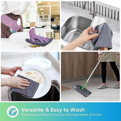 Grey Microfiber Cleaning Cloth (12 Count)