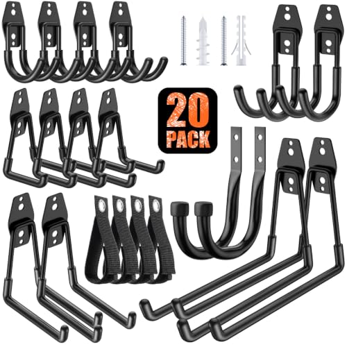 MKRUI 20 Pack Garage Hooks for Storage & Hanging Items