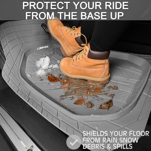 Deep Dish Rubber Floor Mats for Cars Full Set (3 Count)