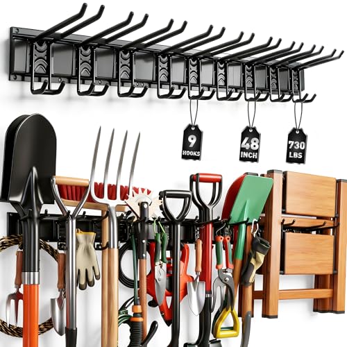 9 Pairs Heavy Duty Garage Tool Organizer Wall Mount Hooks