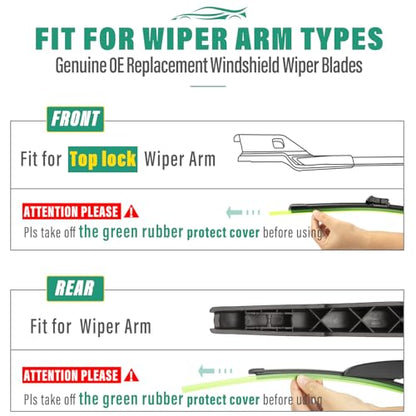 Windshield Wiper Blades Replacement for Ford Mustang Mach