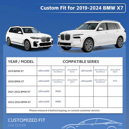 10 Layers SUV Car Cover Custom Fit for BMW X7