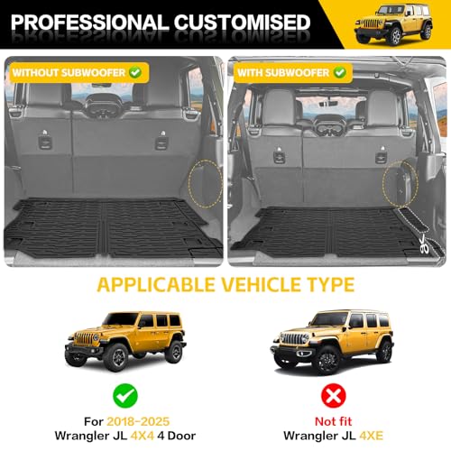 Trunk Mat with Door Sill Guards for 2018