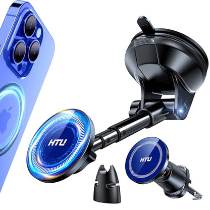 2026 Upgraded for Magsafe Car Mount [80LBS Strongest Suction & Military