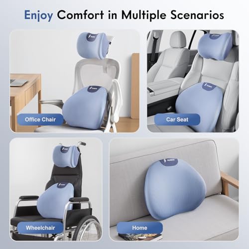 Lumbar Support Pillow and Neck Pillow for Office Chair Car