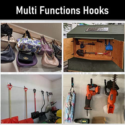 Garage Storage Hooks 3.5Inch Heavy Duty Wall Mounted Garage Utility Hooks 12 Pack Hangers Great for Tools Bikes Ladders Chairs (12 Count)